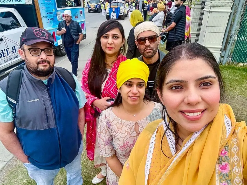 ABM College staff actively engaged with the community during Nagar Kirtan
