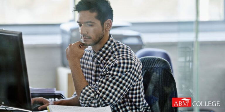 a man working on his computer