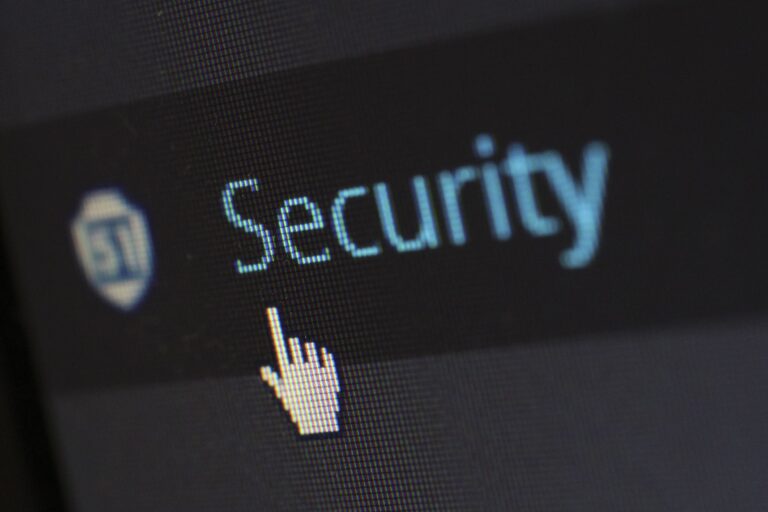 a picture of a cursor pointing to 'Security'