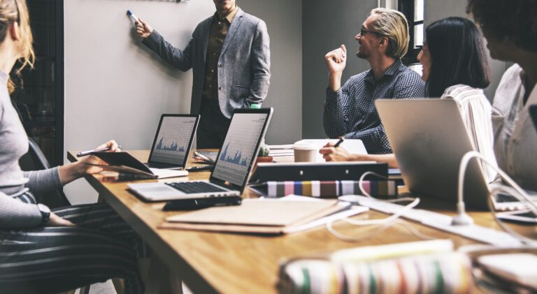 Entrepreneur sharing the business agenda