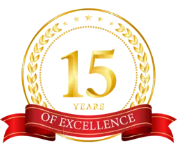 15 Years of Excellence badge
