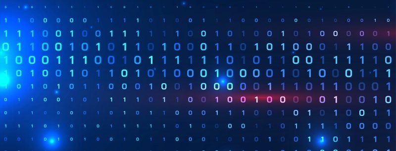 Binary code concept art