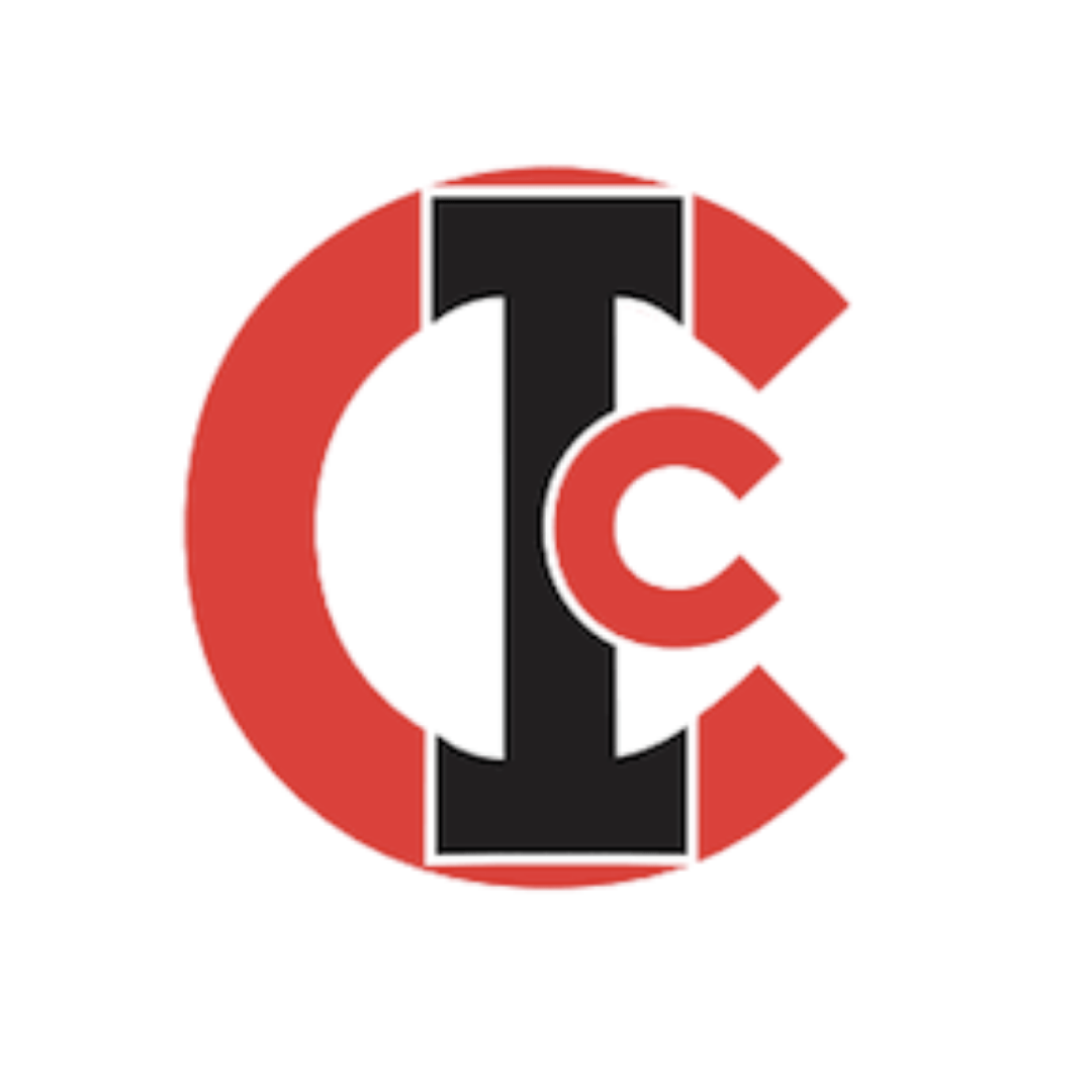 Cybersecurity Employer - Abstract red and black "C" shapes logo
