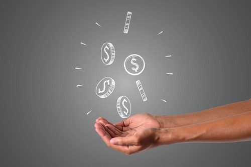 Hands showing the money which depicts how much you will earn