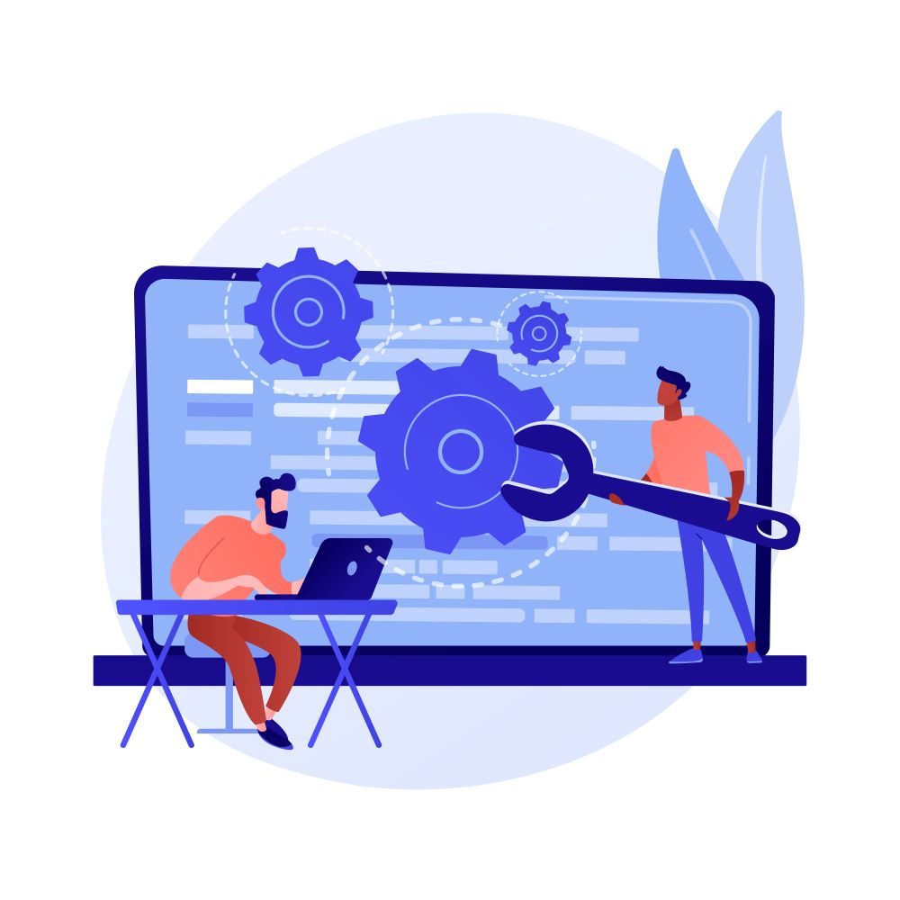 Software developers working on SQL